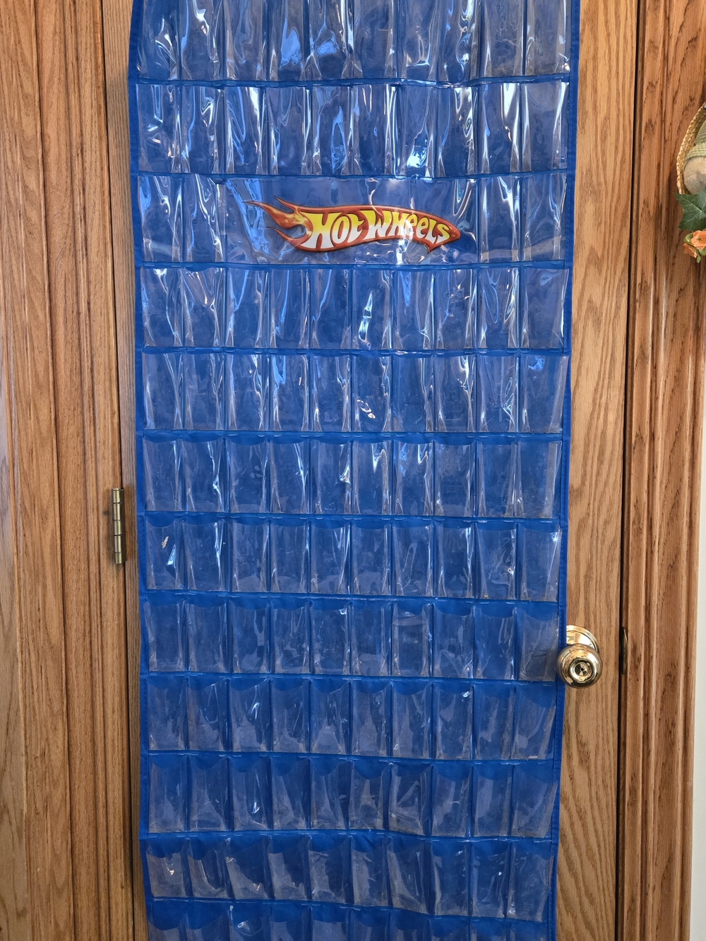 Hot Wheels Blue Over-the-Door Pocket Organizer - Car Display & Storage